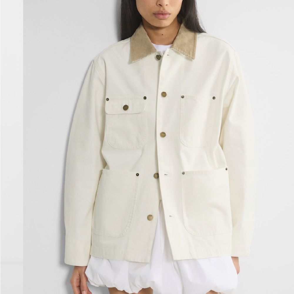 Aritzia TNA Barnett Lightweight Chore Jacket XS Light Birch